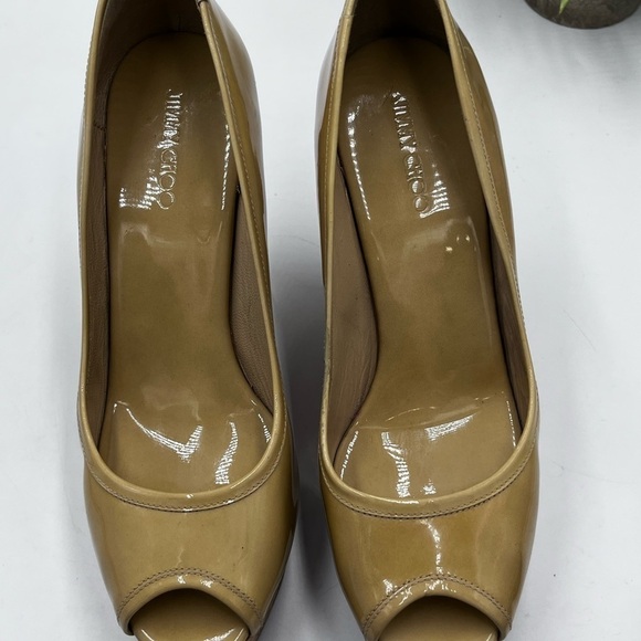 Jimmy Choo Papina Cork Wedge Nude Patent Leather Platform Heels EU 40/US 10 - Picture 3 of 16